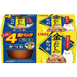 いなば 金のだし カップ かつお 70g×4P FC33809-イメージ1