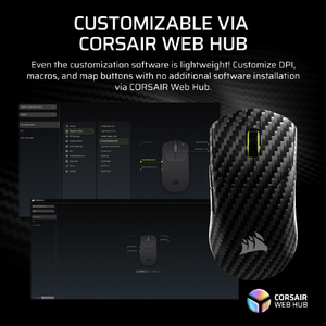 コルセア CORSAIR SABRE v2 PRO ワイヤレス CF ゲーミングマウス ブラック CHR-931G200-WW-イメージ9