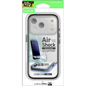 エレコム iPhone17 Pro用AirShock ハイブリッドケース 全周エアバッグ ブラック PM-A25CHVAIR2BK エレコム iPhone17 Pro用AirShock ハイブリッドケース 全周エアバッグ ブラック PM-A25CHVAIR2BK
