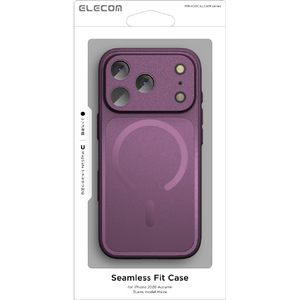 エレコム iPhone18 Pro用ハイブリッドアルミケース 極限 MAGKEEP パープル PM-A26CALCKM4-イメージ1