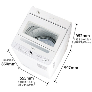 SHARP 10kgインバーター全自動洗濯機 ホワイト系 ES-GV10L-W-イメージ2