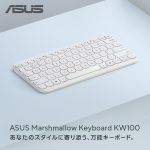 ASUS ASUSKeyboardKW100WH イリディセントホワイト ASUS KEYBOARD KW100/WH-イメージ8