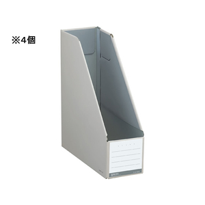コクヨ ファイルボックス〈NEOS〉スタンド A4タテ オフホワイト 4個 F029967-ﾌ-NEL450W-イメージ1