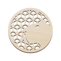 アーテック 木製コースター φ100mm カピバラ FCE788U-118791