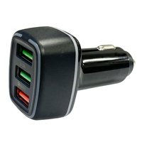 AXS 3ポートDC充電器QC+A2 ブラック X-304