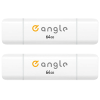 e angle USB3．2(Gen1)TypeC-A対応USBメモリ 64GB 2個セット ホワイト SETANGVCRUAC064AWX2