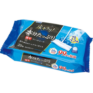 Ｌｉｆｅ－ｄｏ．Ｐｌｕｓ クリンクル 床キラリ 水分たっぷり フローリング 厚手ウェットシート 20枚 FCJ324C-イメージ1
