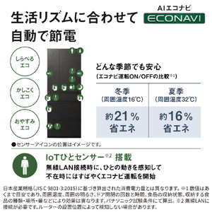 パナソニック 【フレンチドア】601L 6ドア冷凍冷蔵庫 ミスティスチールグレー NR-F60WX3-H-イメージ13