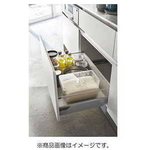 山崎実業 プレート 密閉シンク下米びつ5kg計量カップ付 クリア FCE924L-3379-イメージ2