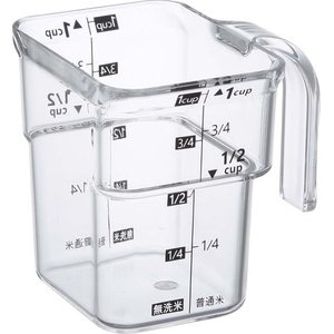 山崎実業 プレート 密閉シンク下米びつ5kg計量カップ付 クリア FCE924L-3379-イメージ7