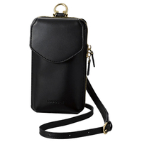 エレコム スマホ汎用ショルダーポーチ フラップ付タイプ MAPOCHE ジェットブラック P-MAP04BK