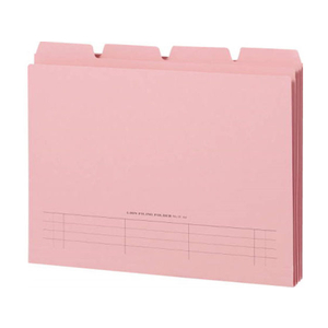 ライオン事務器 4カットフォルダー A4 ピンク 4冊(1～4山×1セット) F861248-13230-イメージ1