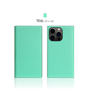 SLG Design iPhone 14用Neon Full Grain Leather Diary Case ティール SD24305I14TL-イメージ13