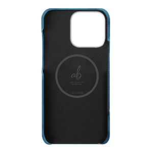 ABBI SIGNATURE iPhone 16 Pro Max用シュランケンカーフ MagSafe対応バックカバー セルリアンブルー ABS27306I16PM-イメージ3