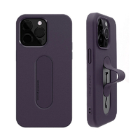momo stick iPhone 15 Pro用Mag Grip フラットケース ディープパープル MMS25306I15PR