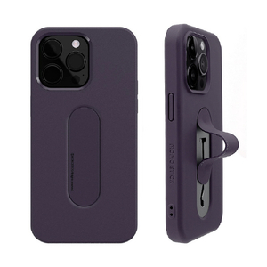 momo stick iPhone 15 Pro用Mag Grip フラットケース ディープパープル MMS25306I15PR-イメージ1