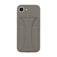 ＮＡＴＵＲＡＬ　ｄｅｓｉｇｎ iPhone 16e用背面型ケース NICOLA チャコール IP24SP-NIC02