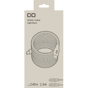 CIO スパイラルケーブル CtoC 2m ライトブラック CIO-NLSC30000-CC2-LBK-イメージ5