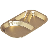 オオイ金属 蓚酸アルマイト ランチ皿 長方型(3食)115 FC145LX-8090500