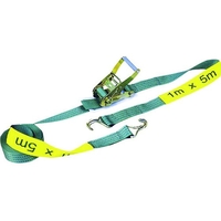 日興製綱 ニッコウ/ベルト荷締機 ナローフック付 幅50mm 長さ1m 固定・5m 0.553000kg3000kg FC284HX-4803086