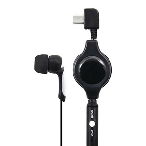 藤本電業 for microUSB モノラルイヤホン ブラック EMM-01-イメージ1