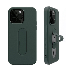 momo stick iPhone 15 Pro用Mag Grip フラットケース ダークグリーン MMS25307I15PR-イメージ1