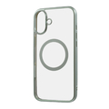 レイアウト iPhone 16 Plus用Like standard MagSafe対応 マグネットアクセサリー対応 衝撃吸収 バンパー マット メタリック ハイブリッドケース ライトグリーン RT-P48MG3/LGM