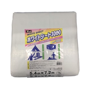 ユタカメイク #3000 ホワイトシート 5.4m×7.2m ホワイト5.270.2228 FC042HA-8361994-イメージ2