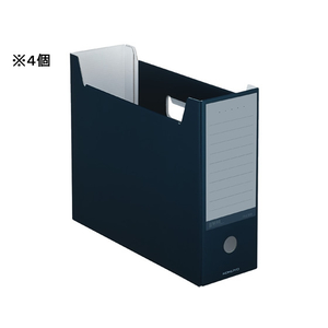 コクヨ ファイルボックス〈NEOS〉A4 ネイビー 4個 F030570-A4-NELF-DB-イメージ1