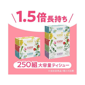 クレシア スコッティ ティシュー フラワーボックス 250組 5個 FC559NN-41331-イメージ2