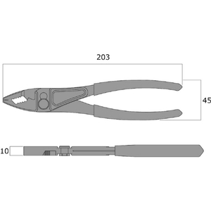 フジ矢 超軽量コンビネーションプライヤー（黒金） 超軽量薄型仕様 230-200-BG-イメージ9