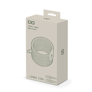 CIO スパイラルケーブル CtoC 2m モスグリーン CIO-NLSC30000-CC2-MGR-イメージ4