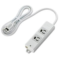 エレコム EU RoHs指令準拠 二重構造工事用タップ(1．0m・2個口) グレー T-WRM3210LG/RS