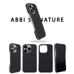 ABBI SIGNATURE iPhone 16 Pro Max用シュランケンカーフ MagSafe対応バックカバー エトープ ABS27308I16PM-イメージ6
