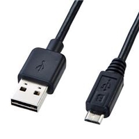 サンワサプライ 両面挿せるマイクロUSBケーブル(MicroB） ブラック KU-RMCB1