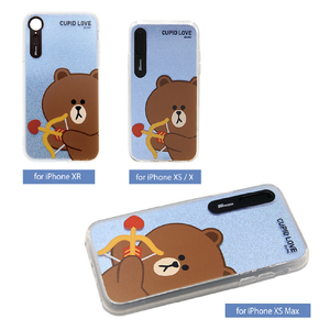 LINE FRIENDS iPhone XR用ケース LIGHT UP CASE CUPID LOVE ブラウンキューピッド KCL-LCL005-イメージ4