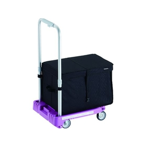 トラスコ中山 TRUSCO/樹脂台車 カルティオミニ weego 省音車輪 ラベンダー FC144TW-1948177-イメージ1
