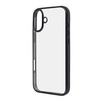 レイアウト iPhone 16 Plus用Like standard 衝撃吸収 バンパー メタリック ハイブリッドケース ブラック RT-P48CC16/BM