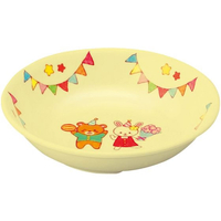 アヅミ産業 メラミン子供食器 みんなともだち。 小皿 YME-2 イエロー FC967LB-1026790