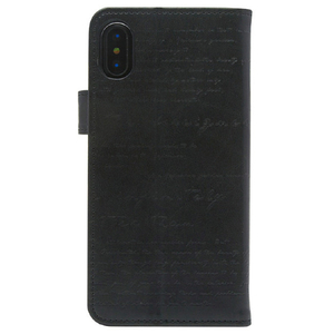 ZENUS iPhone XS/X用ケース Lettering Diary ブラック Z10309I8-イメージ2