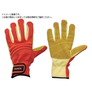 トラスコ中山 TRUSCO/耐切創手袋 防災レスキュー仕様L オレンジ FCD297D-6319219-イメージ1