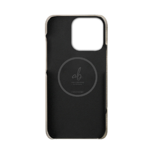 ABBI SIGNATURE iPhone 16 Pro用シュランケンカーフ MagSafe対応バックカバー グレージュ ABS27309I16PR-イメージ3