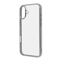 レイアウト iPhone 16 Plus用Like standard 衝撃吸収 バンパー メタリック ハイブリッドケース シルバー RT-P48CC16/SVM