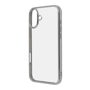 レイアウト iPhone 16 Plus用Like standard 衝撃吸収 バンパー メタリック ハイブリッドケース シルバー RT-P48CC16/SVM-イメージ1