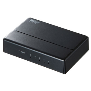 サンワサプライ ギガビット対応 スイッチングハブ(5ポート・マグネット付き） LAN-GIGAP501BK-イメージ1