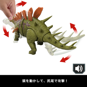 マテル JCL65 ジュラシック・ワールド アクションフィギュア ほえる!ケントロサウルス JWｱｸｼﾖﾝFﾎｴﾙｹﾝﾄﾛｻｳﾙｽ-イメージ4