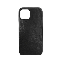 ABBI SIGNATURE iPhone 13用ケース イタリアンレザーバックカバー PIERROT LUX ブラック ABS22309I13