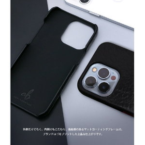 ABBI SIGNATURE iPhone 13用ケース イタリアンレザーバックカバー PIERROT LUX ブラック ABS22309I13-イメージ11