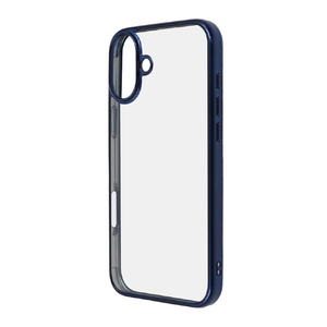 レイアウト iPhone 16 Plus用Like standard 衝撃吸収 バンパー メタリック ハイブリッドケース ブルー RT-P48CC16/AM-イメージ1