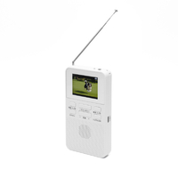 クマザキエイム 乾電池式ポケットTVラジオ ホワイト WTR-20